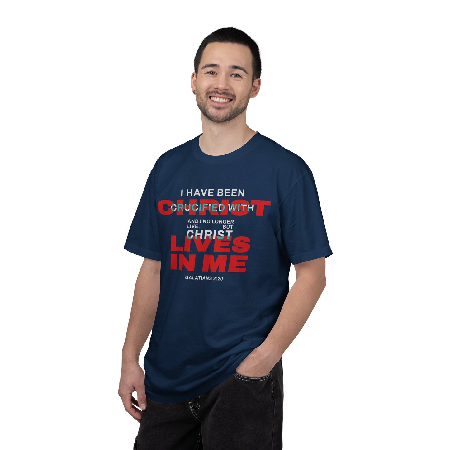 I have been Crucified with Christ "Galatians 2:20" RED 100% Cotton T-Shirt