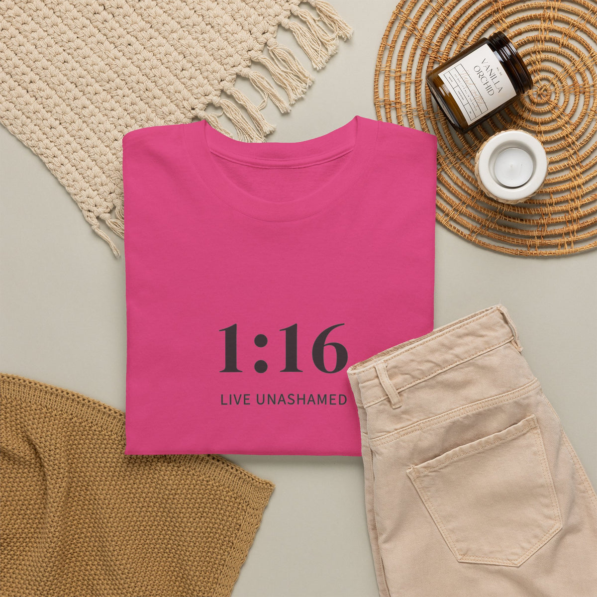 1:16 Live Unashamed Faithful Christian T-Shirt