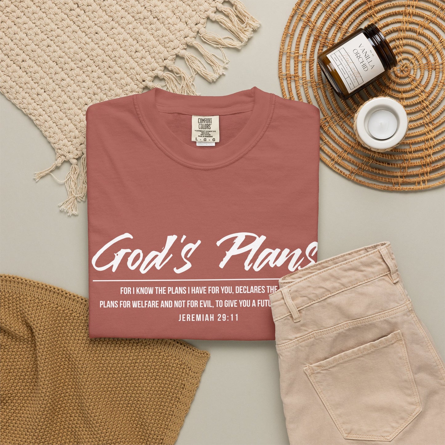 Jeremiah 29:11 'God's Plans 100% Cotton T-Shirt — Inspirational Faith Tee