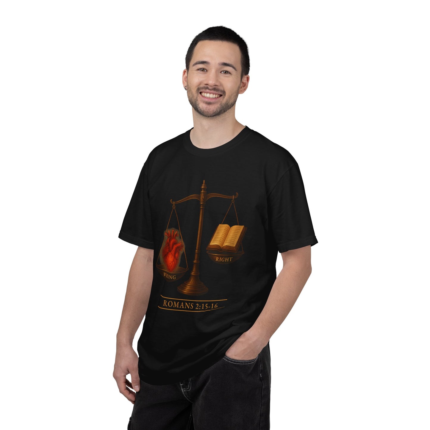 "Romans 2:15-16" 100% Cotton T-Shirt
