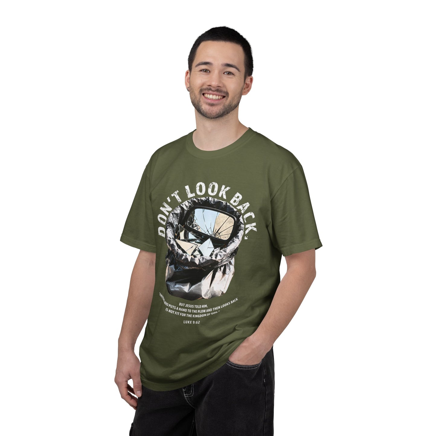 Don't Look Back Luke 9:62 T-Shirt — Inspirational Bible Verse Tee