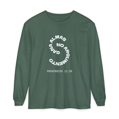 Proverbs 11:30 "Gana Almas" 100% Cotton Long Sleeve Tee