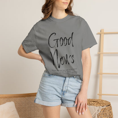 Colossians 1:6 'Good News' Cotton T-Shirt — Scripture Comfort Tee