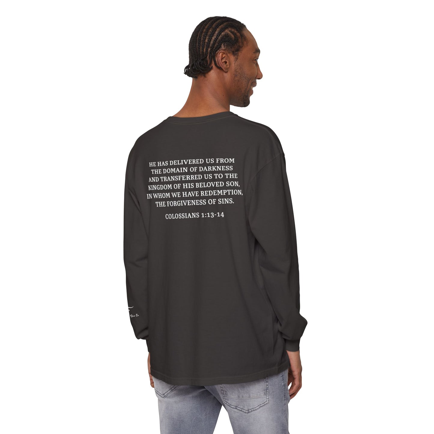 Rescued Colossians 1:13 Long Sleeve T-Shirt — 100% Cotton