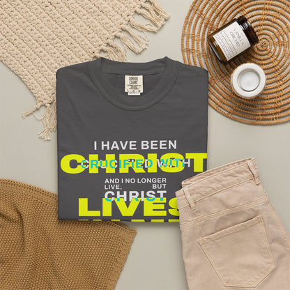 I have been Crucified with Christ "Galatians 2:20" YELLOW 100% Cotton T-Shirt