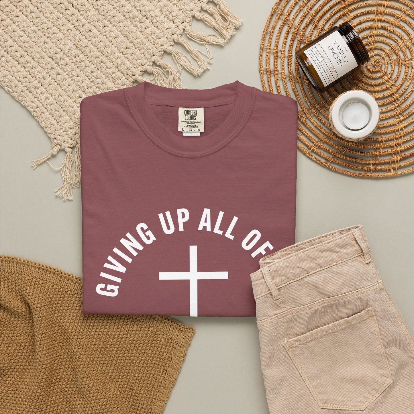 Giving up All Of Me "Matthew 16:24" 100% Cotton T-Shirt