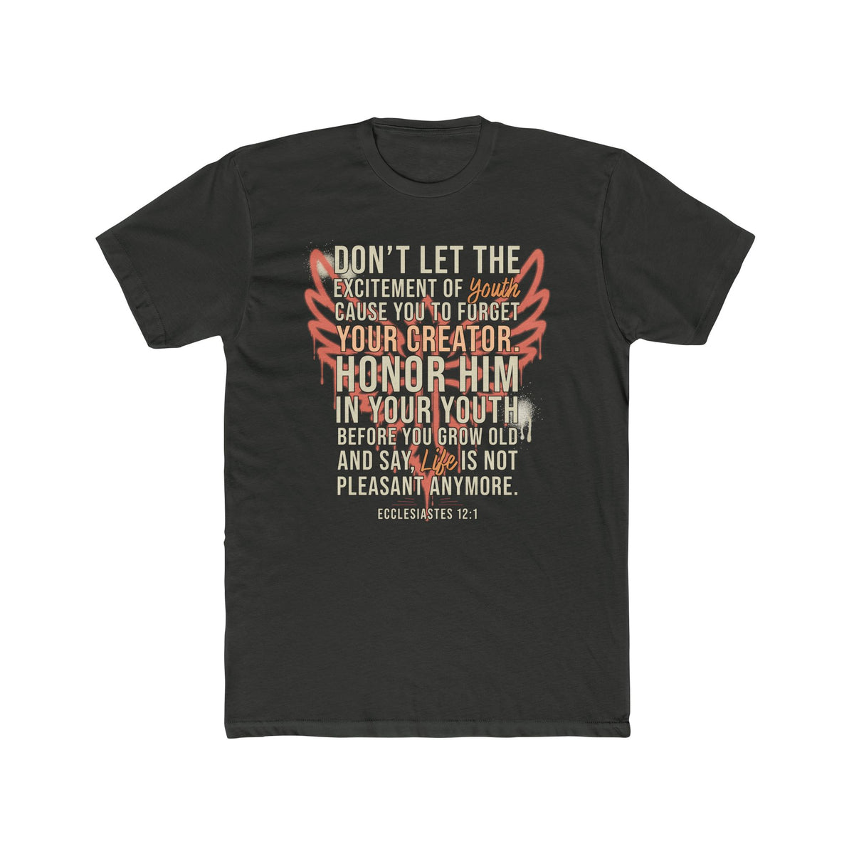 Biblical Verse Tee — "Honor Him in Your Youth" Christian T-Shirt