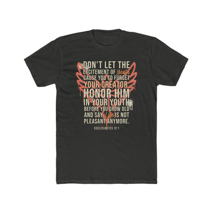 Biblical Verse Tee — "Honor Him in Your Youth" Christian T-Shirt