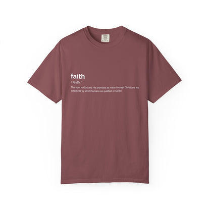 Faith Definition 100% Cotton T-Shirt — Inspirational Scripture Tee