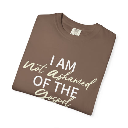 Romans 1:16 T-Shirt — Beige 100% Cotton