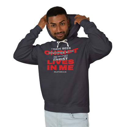 I have been Crucified with Christ "Galatians 2:20"  Red Unisex 100% Cotton Hoodie