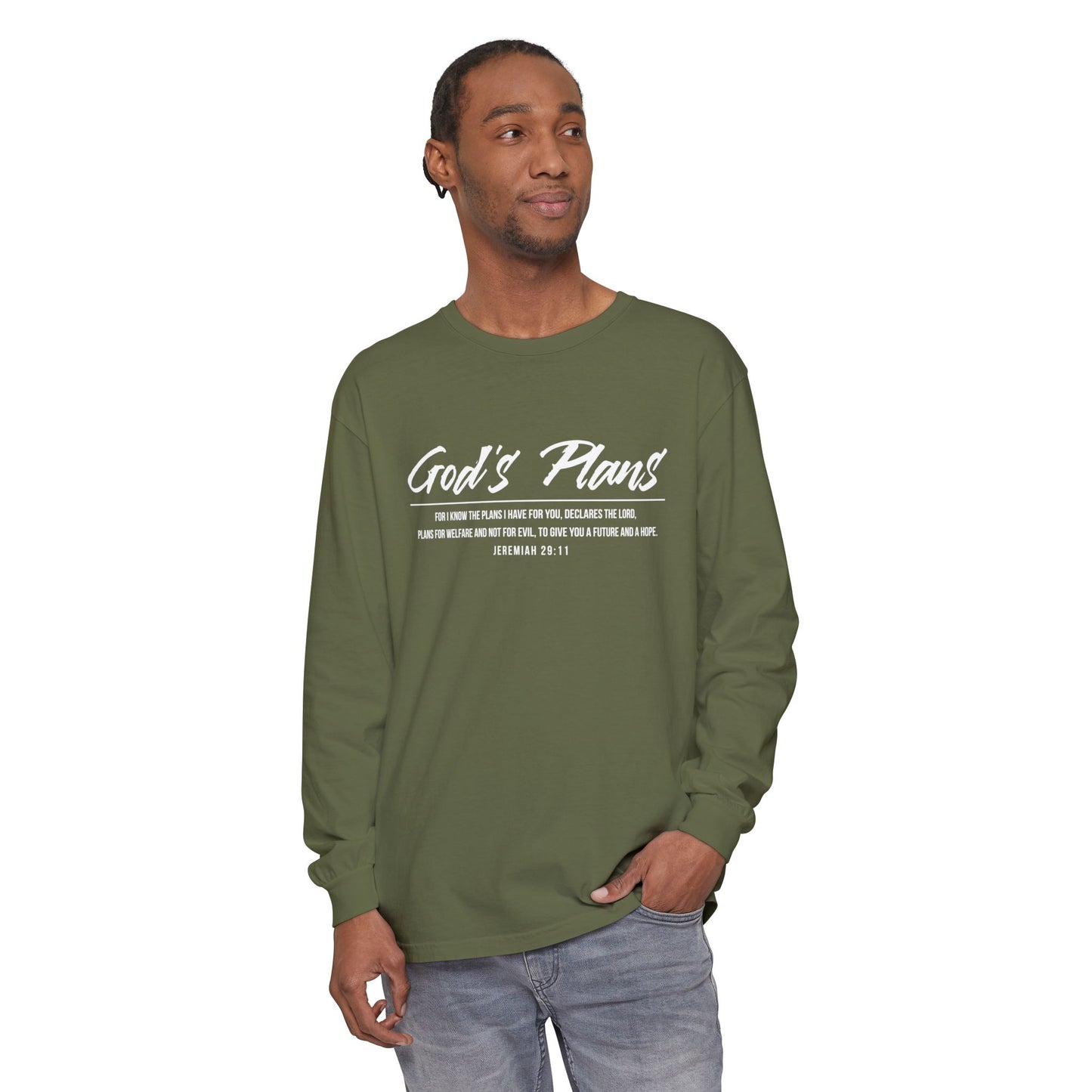 Jeremiah 29:11 'God's Plans' Long Sleeve T-Shirt — Inspirational Christian Faith Tee