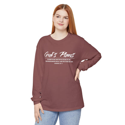 Jeremiah 29:11 'God's Plans' Long Sleeve T-Shirt — Inspirational Christian Faith Tee