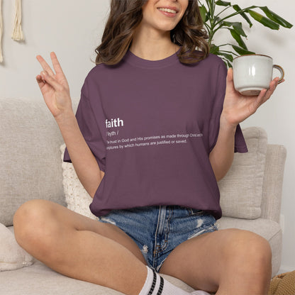 Faith Definition 100% Cotton T-Shirt — Inspirational Scripture Tee