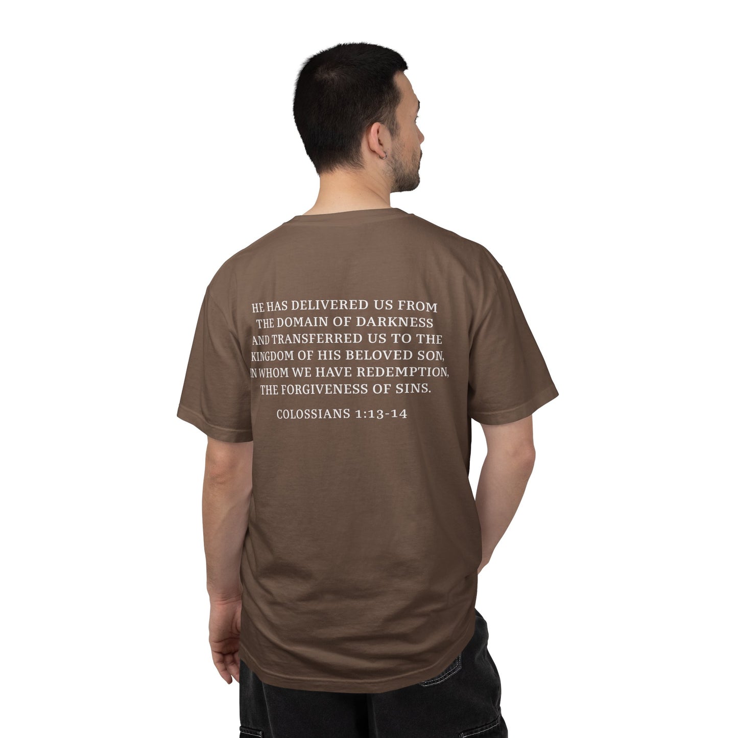 Rescued Colossians 1:13-14 Cotton T-Shirt