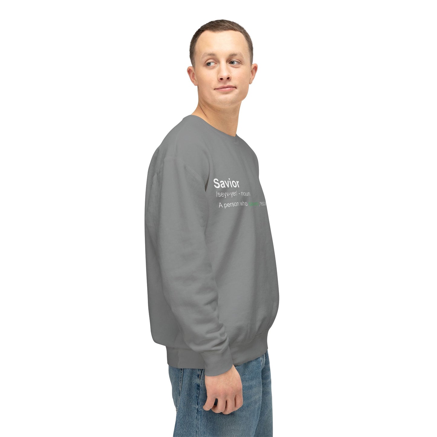 Savior Definition Sweatshirt — 100% Cotton Comfort Crewneck