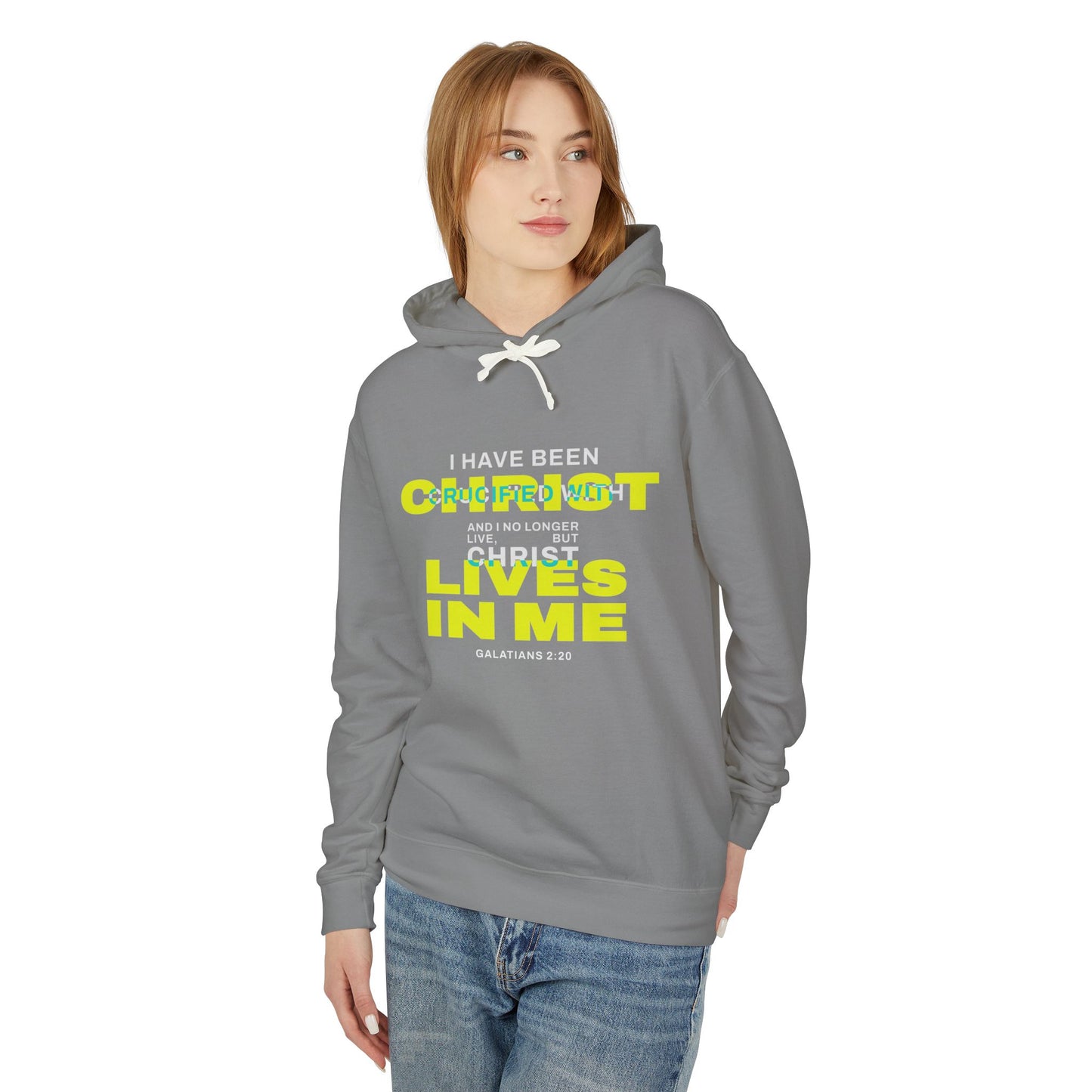 I have been Crucified with Christ "Galatians 2:20"  Yellow  Unisex 100% Cotton Hoodie