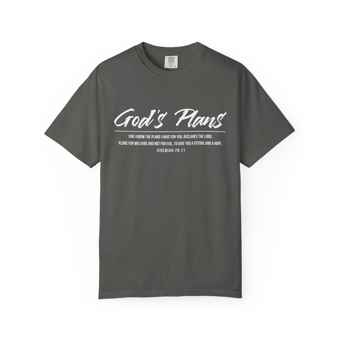 Jeremiah 29:11 'God's Plans 100% Cotton T-Shirt — Inspirational Faith Tee
