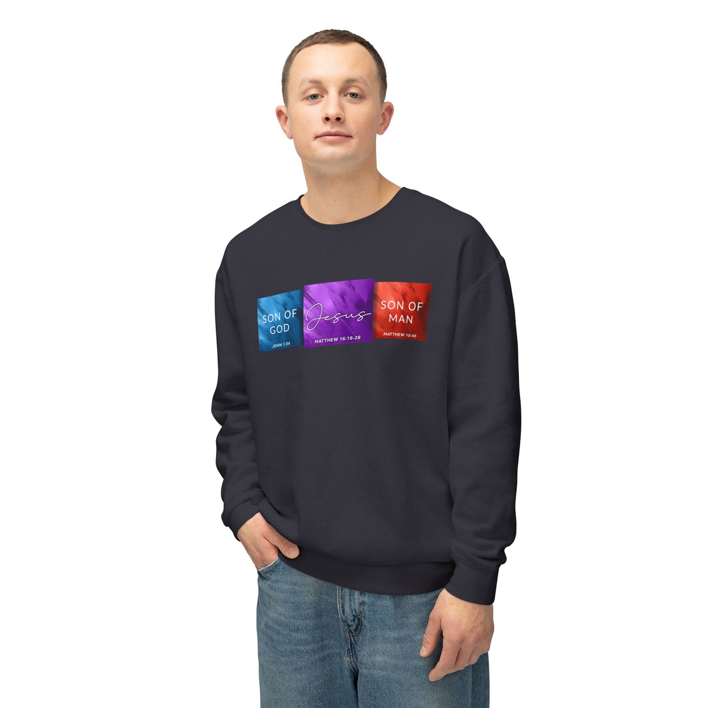 Son of Man Son of God Cotton T‑Shirt — Christian Faith Graphic Sweatshirt