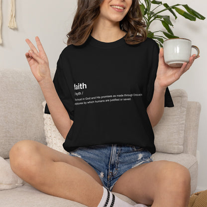 Faith Definition 100% Cotton T-Shirt — Inspirational Scripture Tee