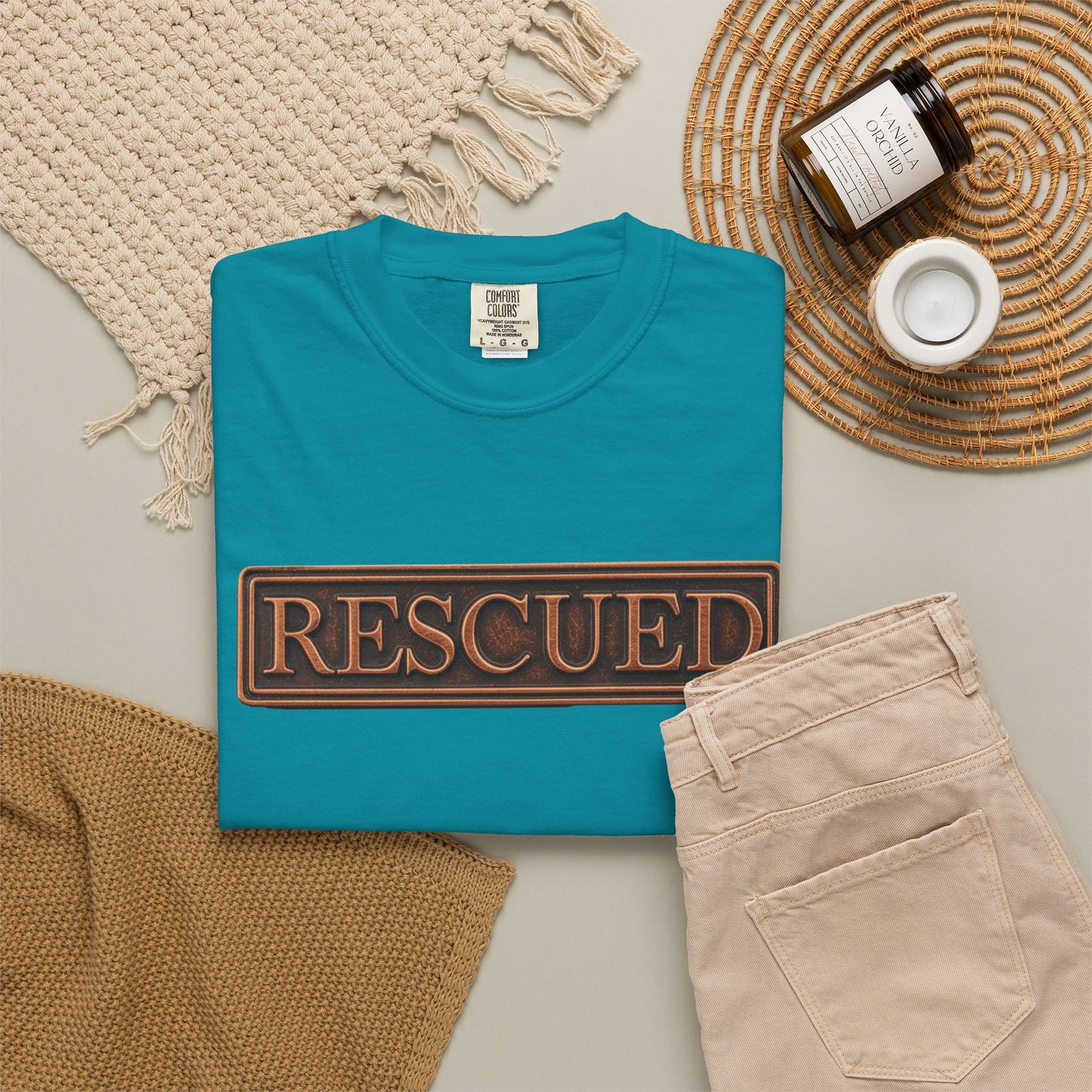 Rescued Colossians 1:13-14 Cotton T-Shirt