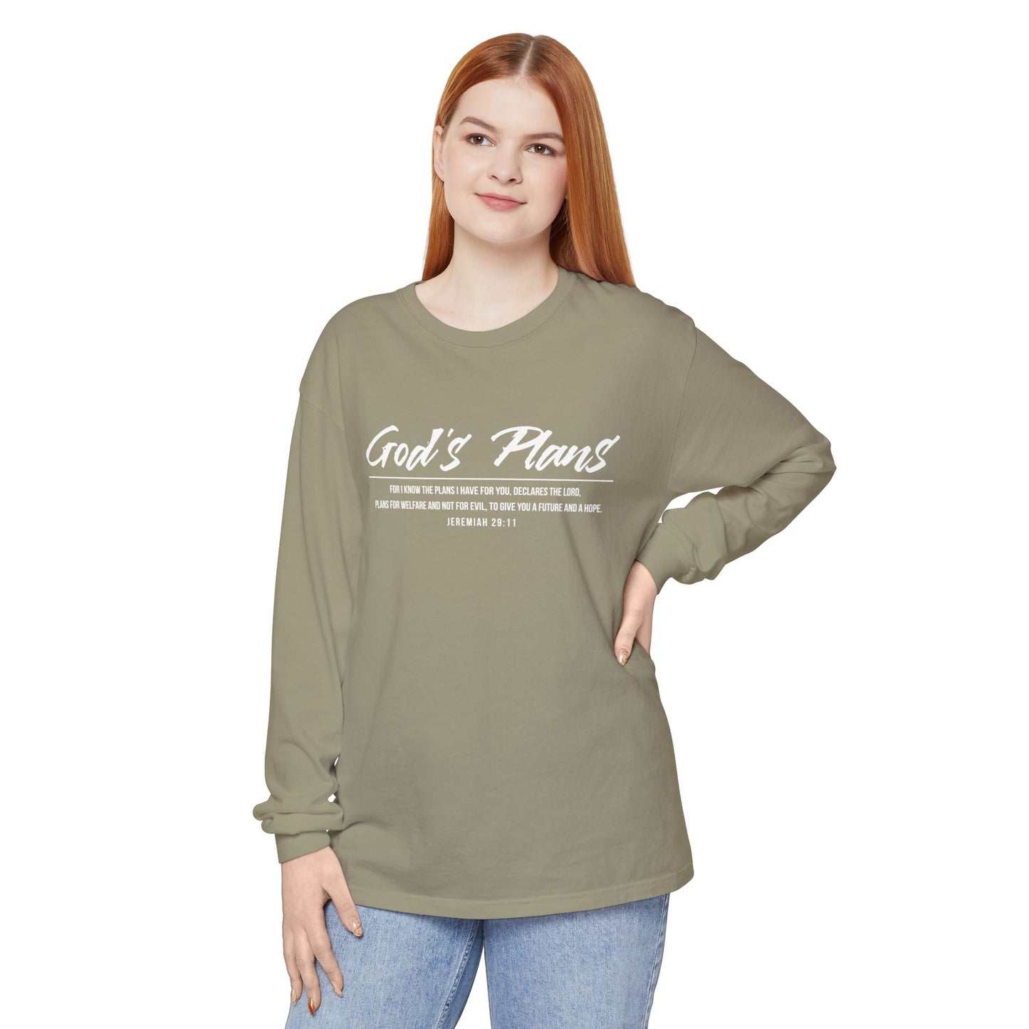 Jeremiah 29:11 'God's Plans' Long Sleeve T-Shirt — Inspirational Christian Faith Tee