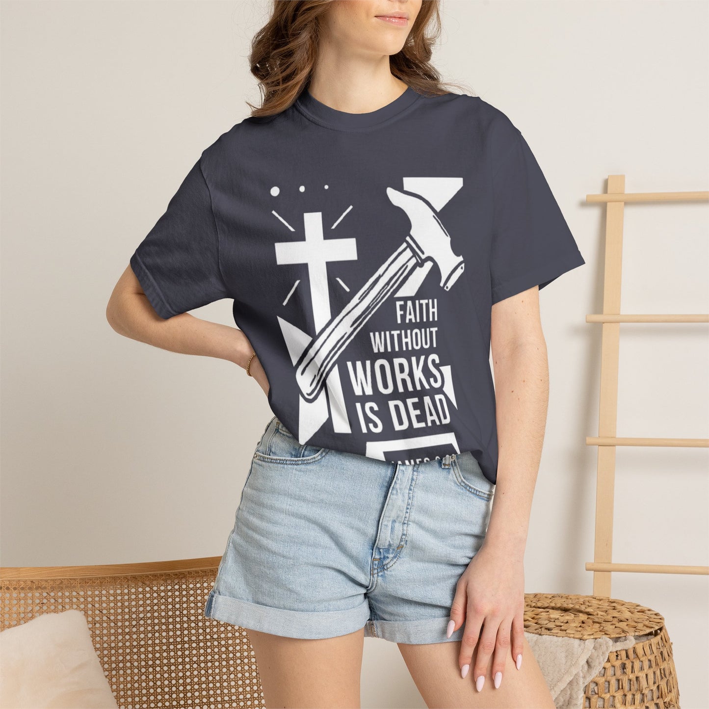 Faith Without Works is Dead "James 2:26" 100%  Cotton T-Shirt