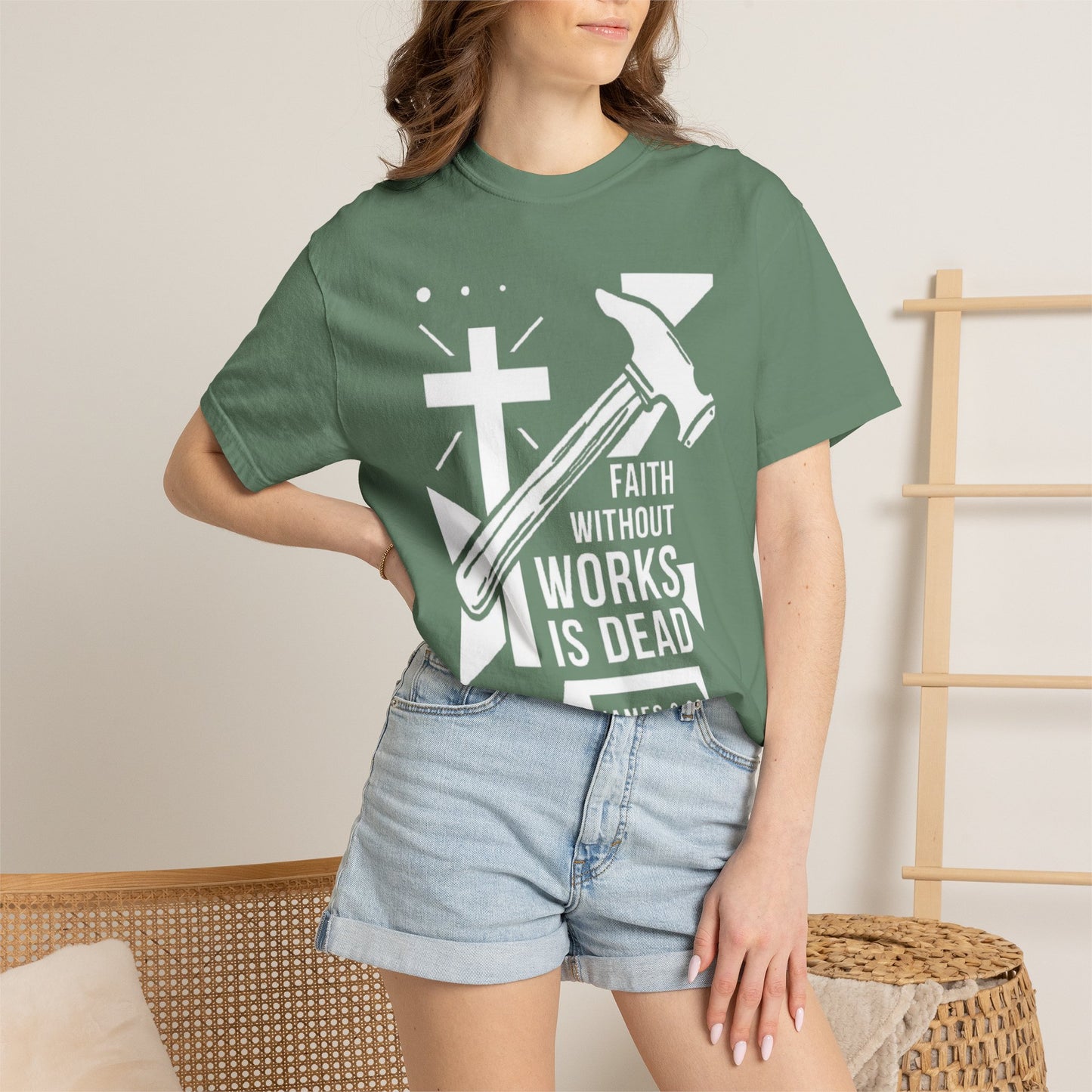 Faith Without Works is Dead "James 2:26" 100%  Cotton T-Shirt