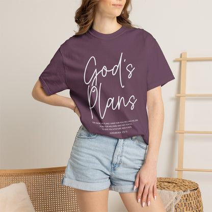 God's Plans Jeremiah 29:11 100% Cotton‑Shirt — Inspirational Faith Graphic T-shirt