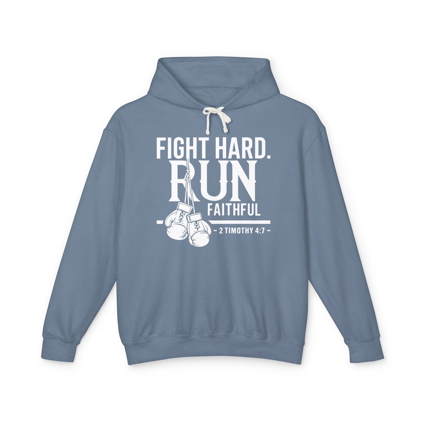 Fight Hard 2 Timothy 4:7 Long Sleeve T‑Shirt — Inspirational Christian Scripture  Faith-Based Christian Hoodie