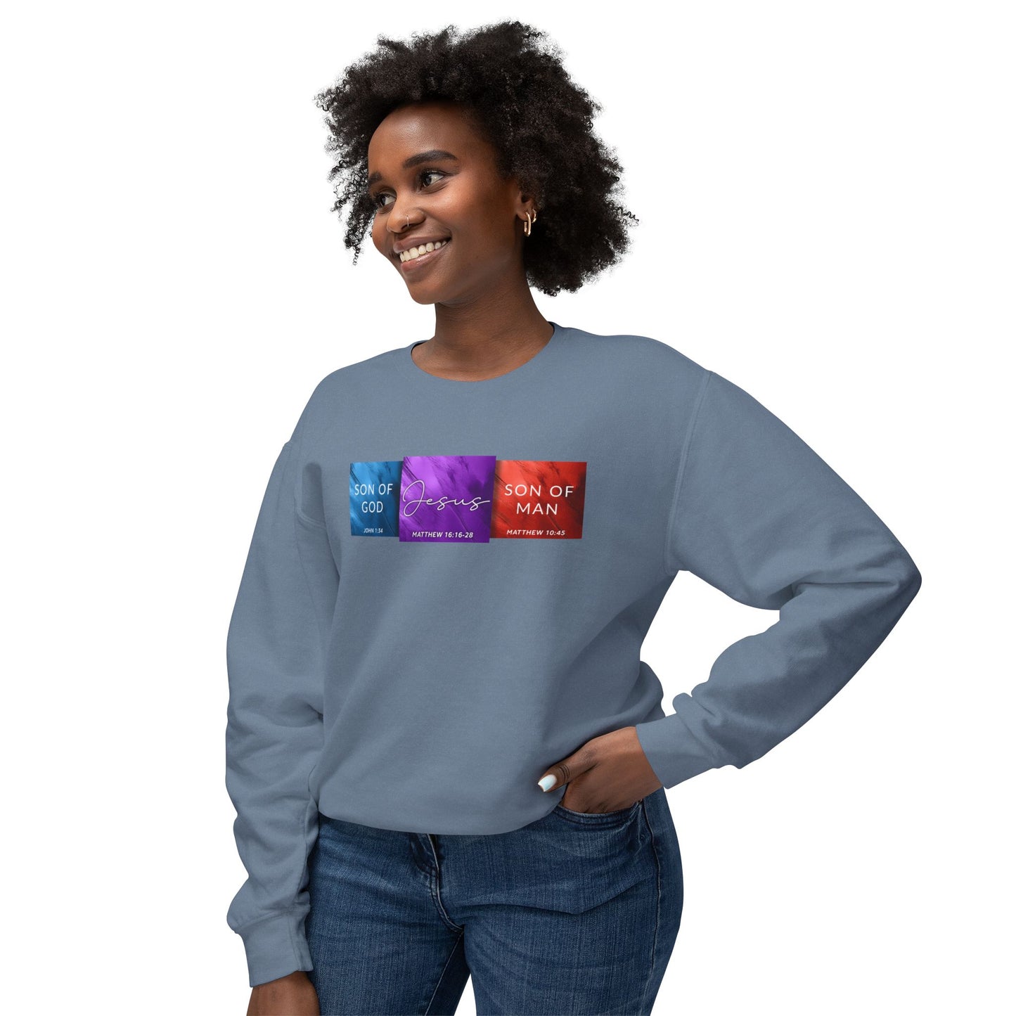 Son of Man Son of God Cotton T‑Shirt — Christian Faith Graphic Sweatshirt