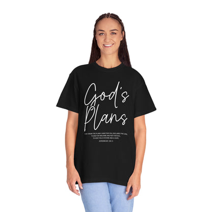 God's Plans Jeremiah 29:11 100% Cotton‑Shirt — Inspirational Faith Graphic T-shirt