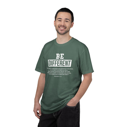 Be Different Romans 12:2 T-Shirt — Christian Faith Graphic T-shirt