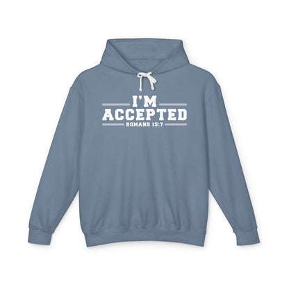 I'm Accepted — Romans 15:7 Graphic Hoodie 100% Cotton