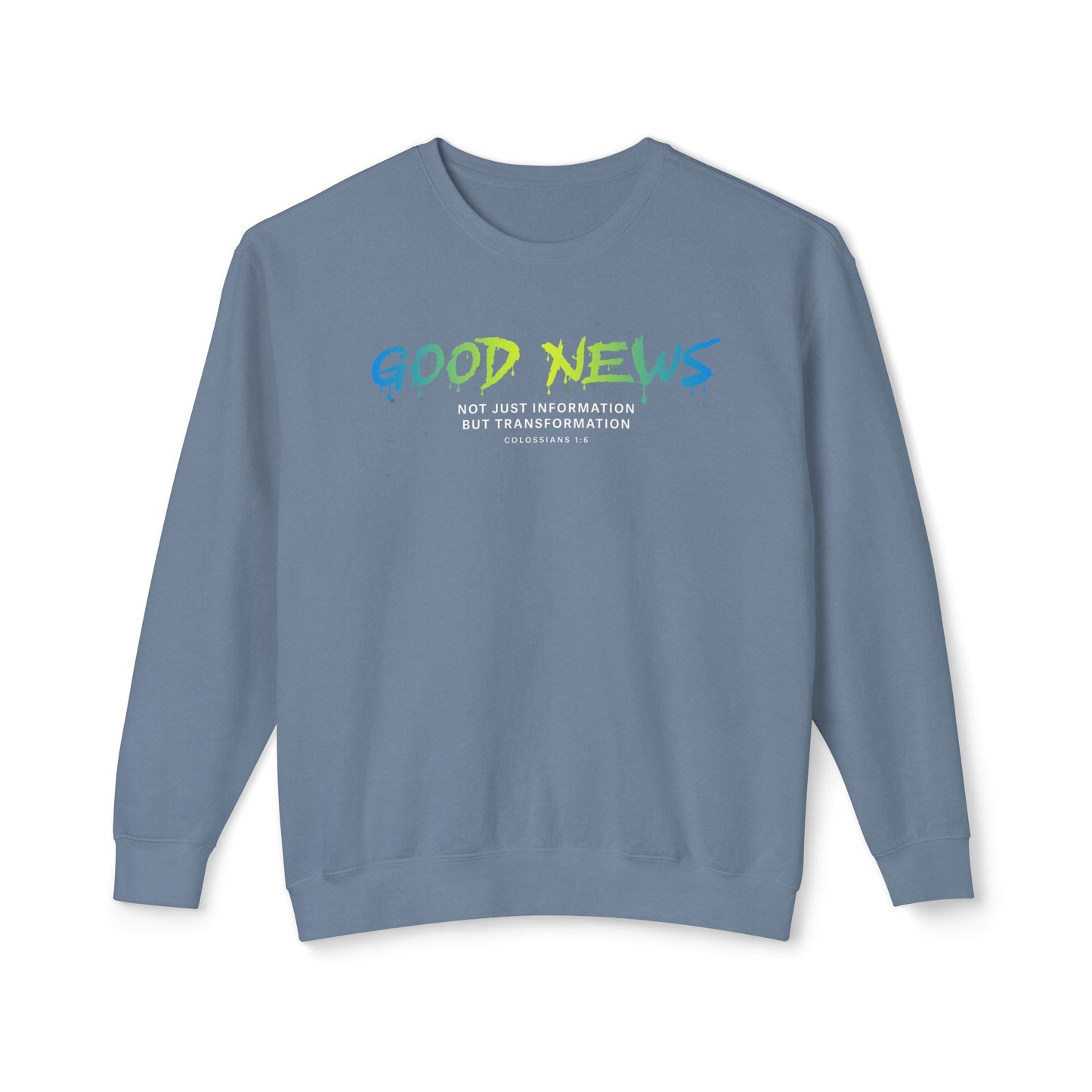 Good News Colossians 1:6 Cotton T-Shirt — Religious Faith Scripture Tee