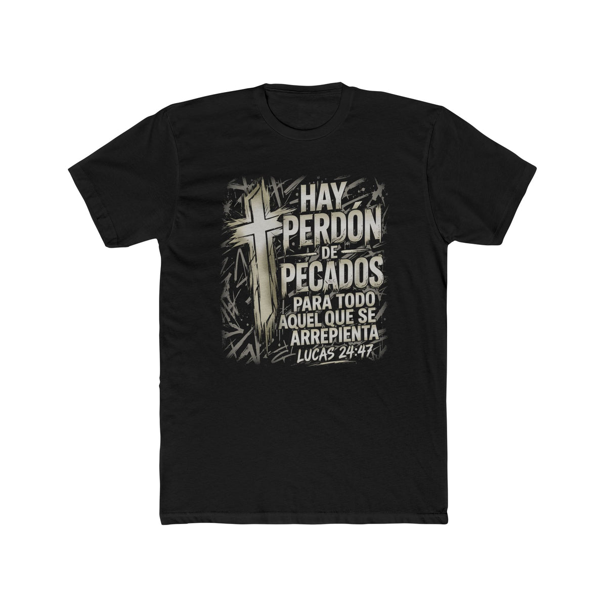 Biblical Spanish Tee — "Hay Perdon de Pecados" (Lucas 24:47)