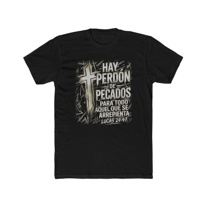 Biblical Spanish Tee — "Hay Perdon de Pecados" (Lucas 24:47)