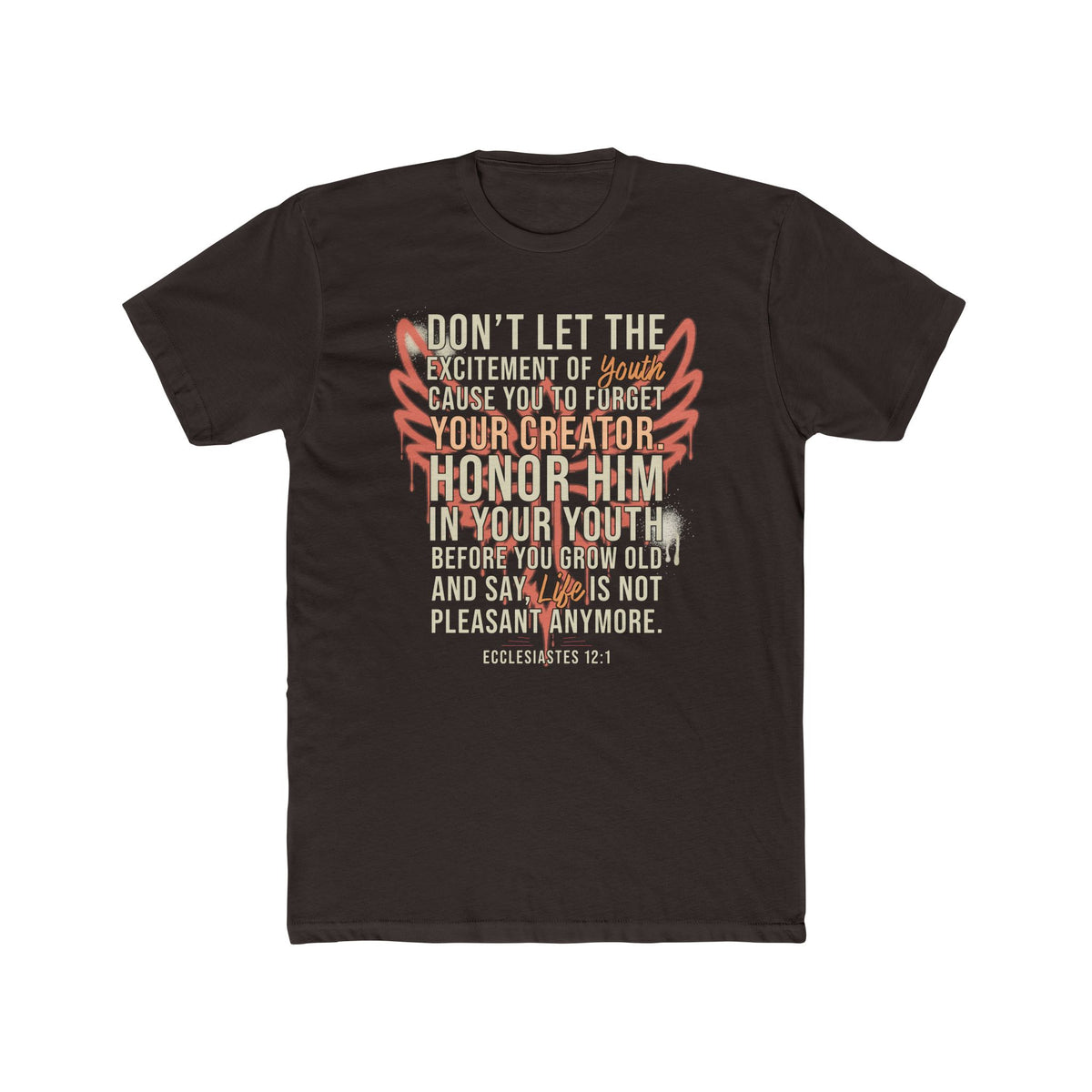 Biblical Verse Tee — "Honor Him in Your Youth" Christian T-Shirt