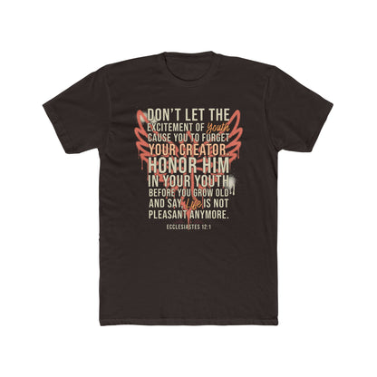 Biblical Verse Tee — "Honor Him in Your Youth" Christian T-Shirt