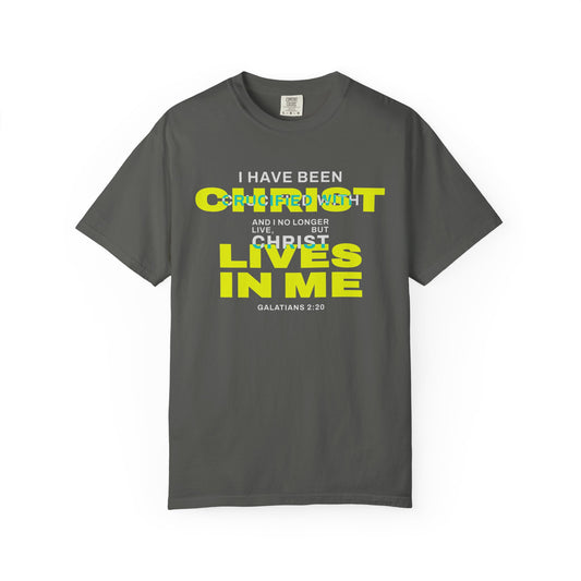 I have been Crucified with Christ "Galatians 2:20" YELLOW 100% Cotton T-Shirt