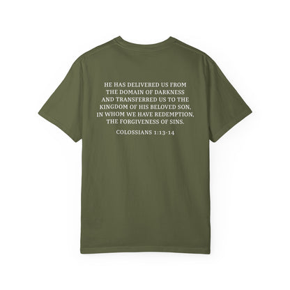 Rescued Colossians 1:13-14 Cotton T-Shirt