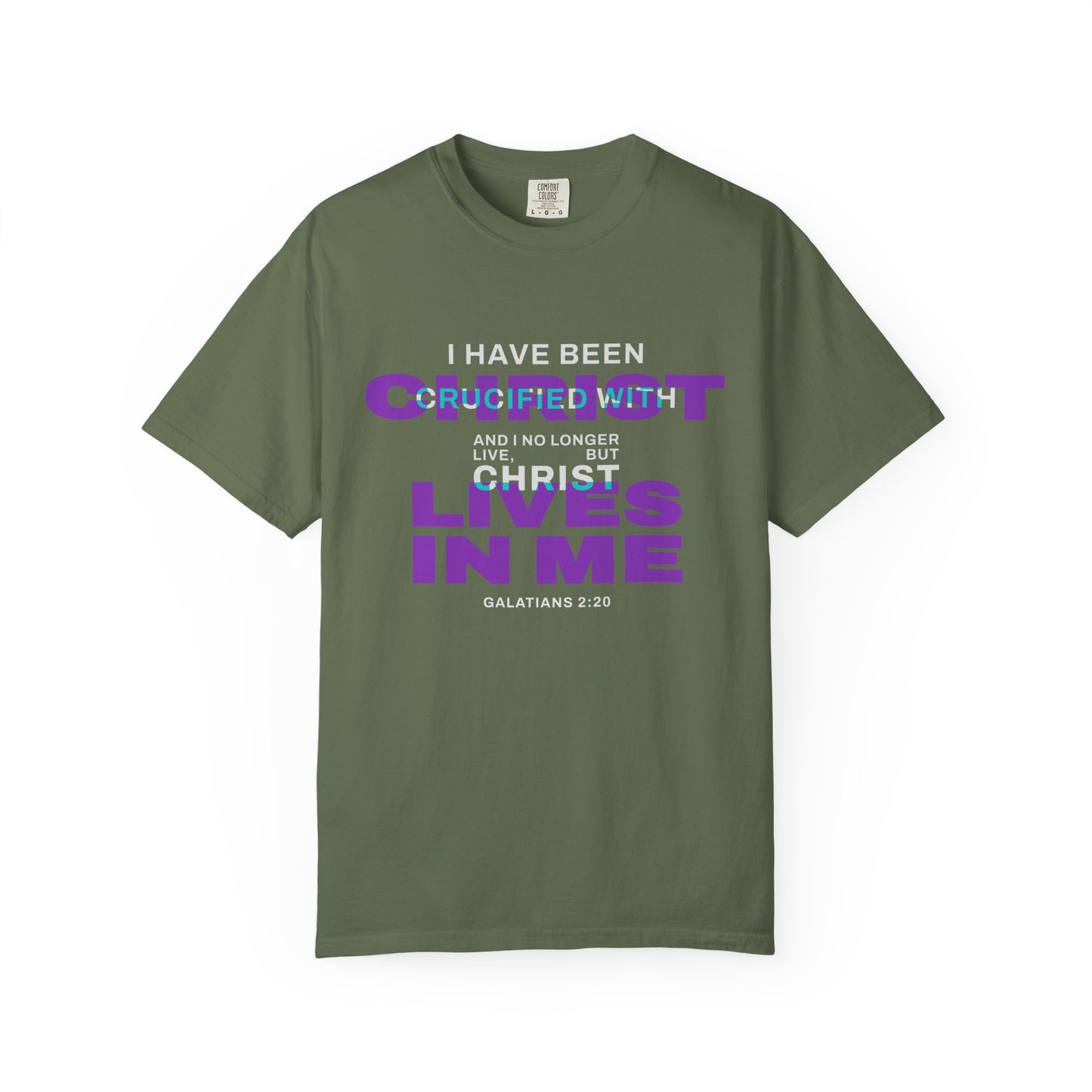 I have been Crucified with Christ "Galatians 2:20" Purple 100% Cotton T-Shirt