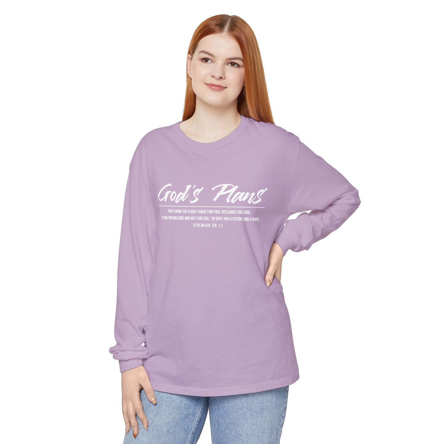 Jeremiah 29:11 'God's Plans' Long Sleeve T-Shirt — Inspirational Christian Faith Tee