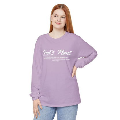 Jeremiah 29:11 'God's Plans' Long Sleeve T-Shirt — Inspirational Christian Faith Tee