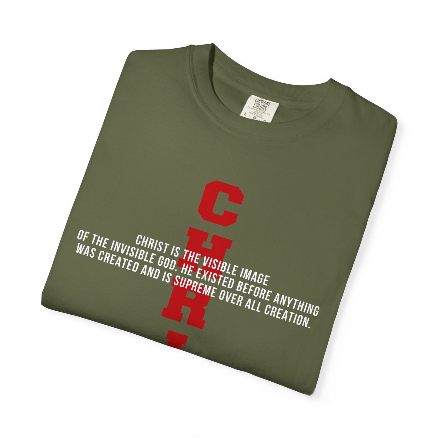CHRIST the visible image of the invisible God Cotton T-shirt — Faith-Based Christian Tee