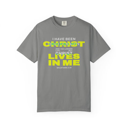 I have been Crucified with Christ "Galatians 2:20" YELLOW 100% Cotton T-Shirt