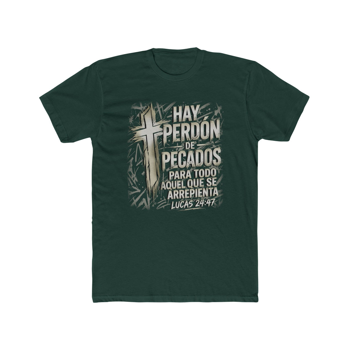 Biblical Spanish Tee — "Hay Perdon de Pecados" (Lucas 24:47)