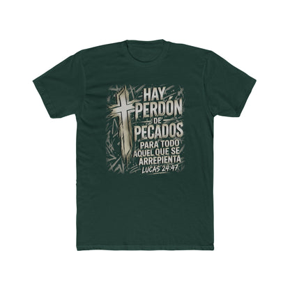 Biblical Spanish Tee — "Hay Perdon de Pecados" (Lucas 24:47)