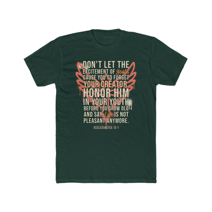 Biblical Verse Tee — "Honor Him in Your Youth" Christian T-Shirt