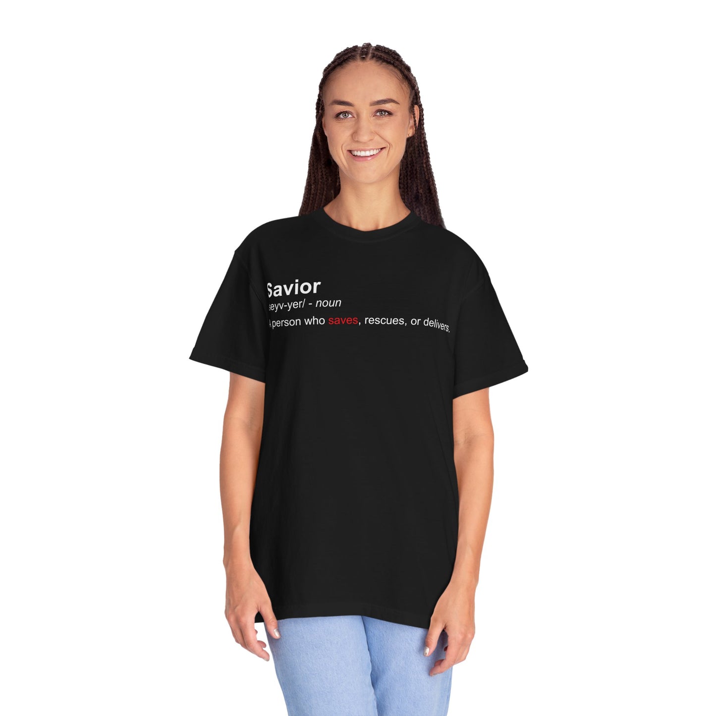 Savior Definition T-Shirt — 'Savior' Dictionary-Style Graphic Tee
